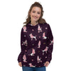 Crown And Poodle Print Pattern Women's Hoodie-grizzshop