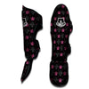 Crown Pink Print Pattern Muay Thai Shin Guards-grizzshop