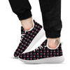 Crown Pink Print Pattern White Athletic Shoes-grizzshop