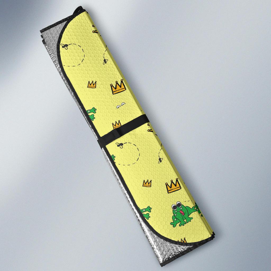 Crown Prince Frog Pattern Print Car Sun Shade-grizzshop