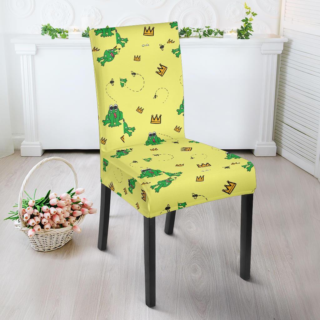 Crown Prince Frog Pattern Print Chair Cover-grizzshop