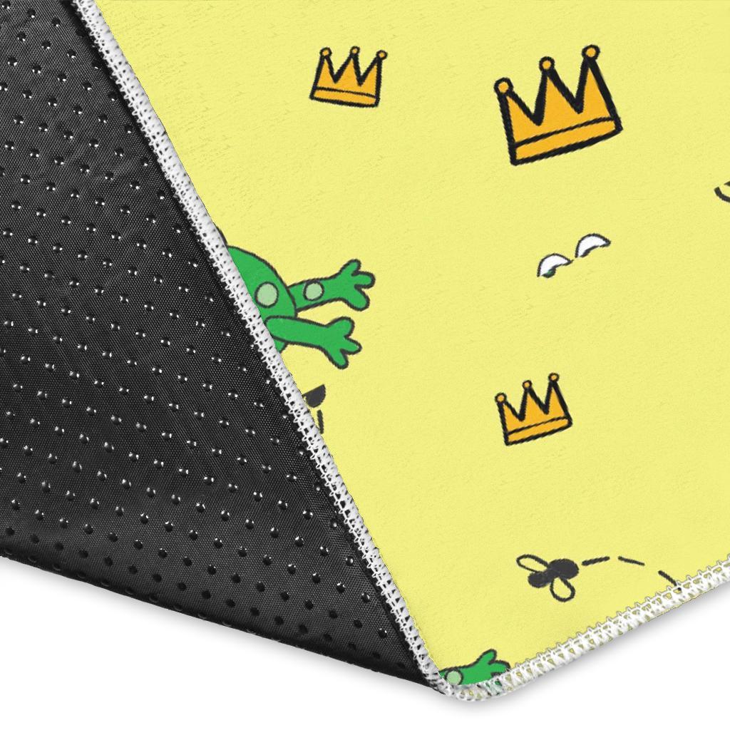 Crown Prince Frog Pattern Print Floor Mat-grizzshop