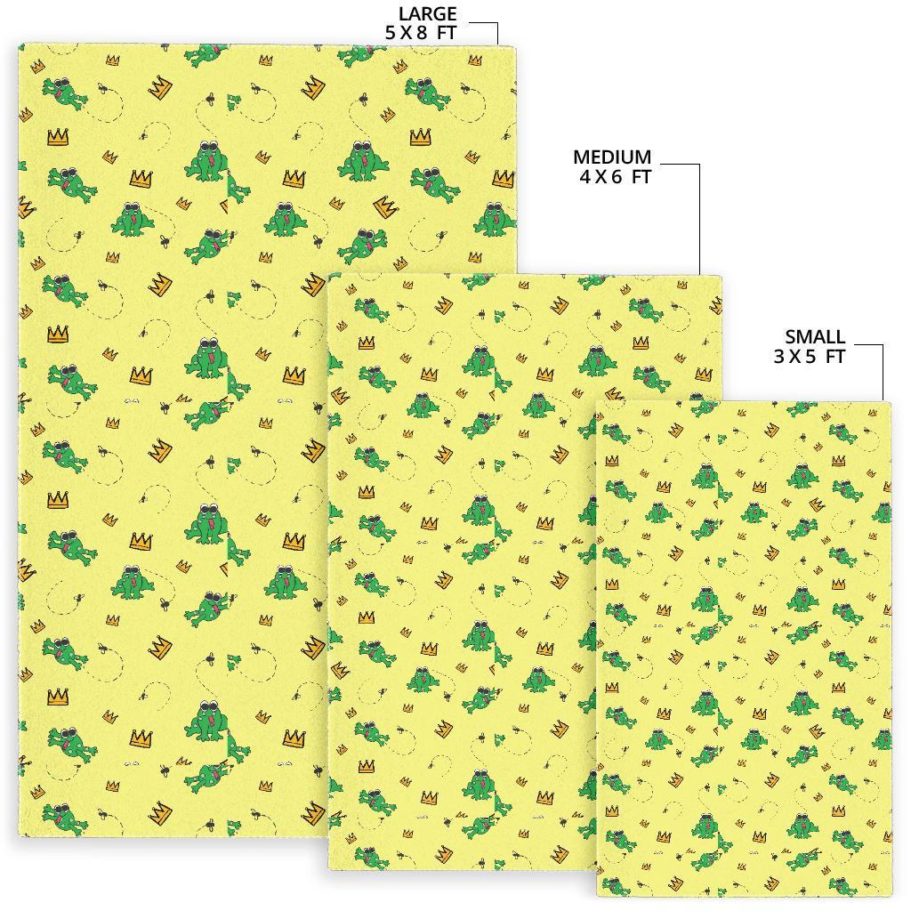 Crown Prince Frog Pattern Print Floor Mat-grizzshop