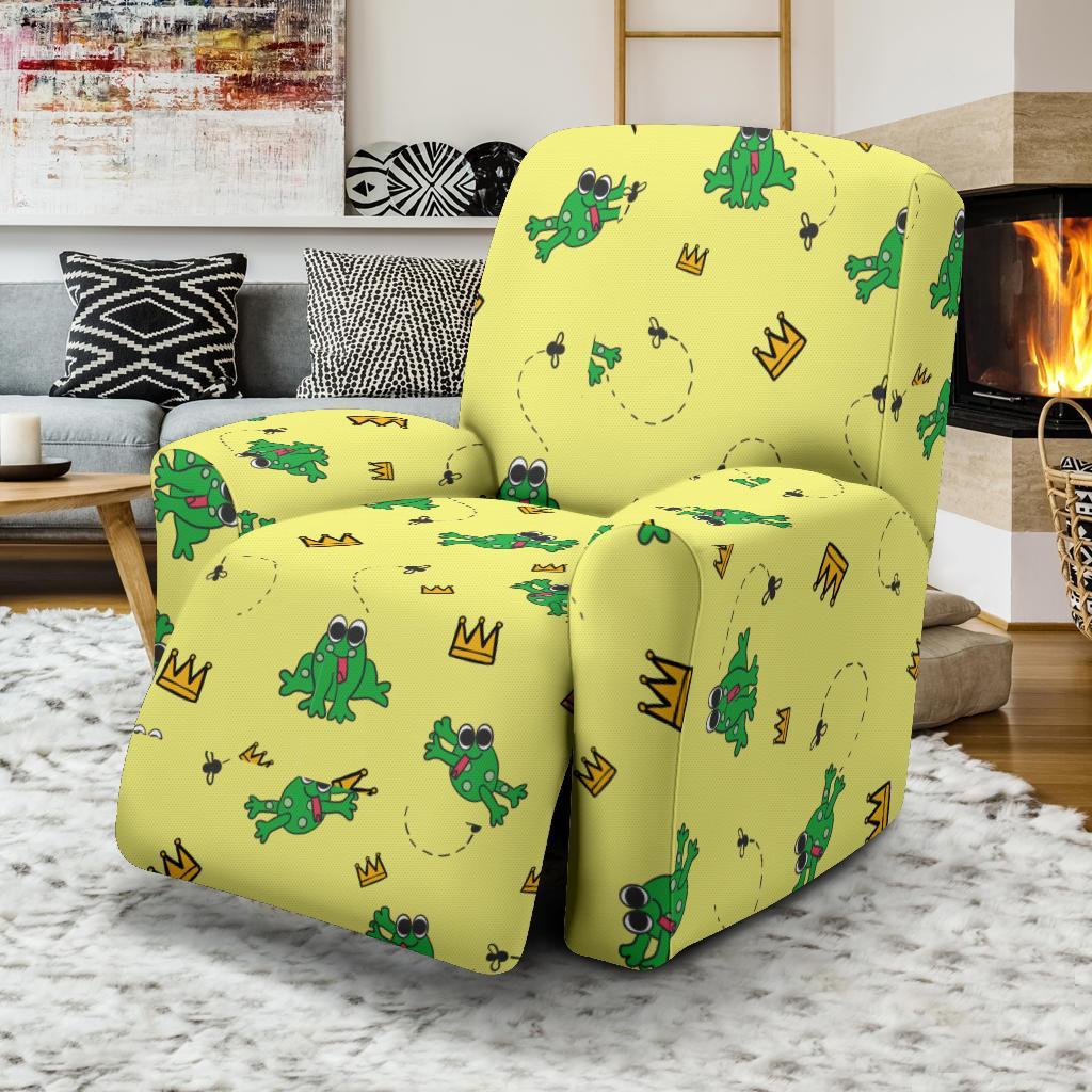 Crown Prince Frog Pattern Print Recliner Cover-grizzshop