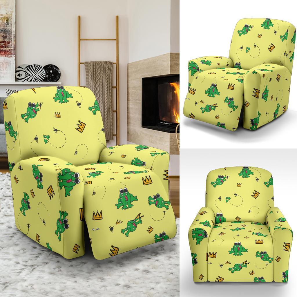 Crown Prince Frog Pattern Print Recliner Cover-grizzshop