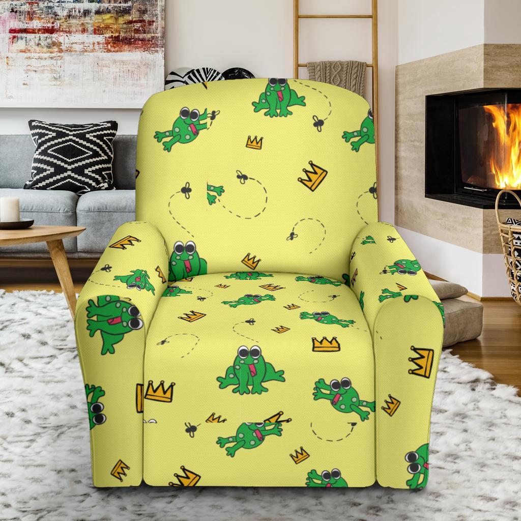 Crown Prince Frog Pattern Print Recliner Cover-grizzshop