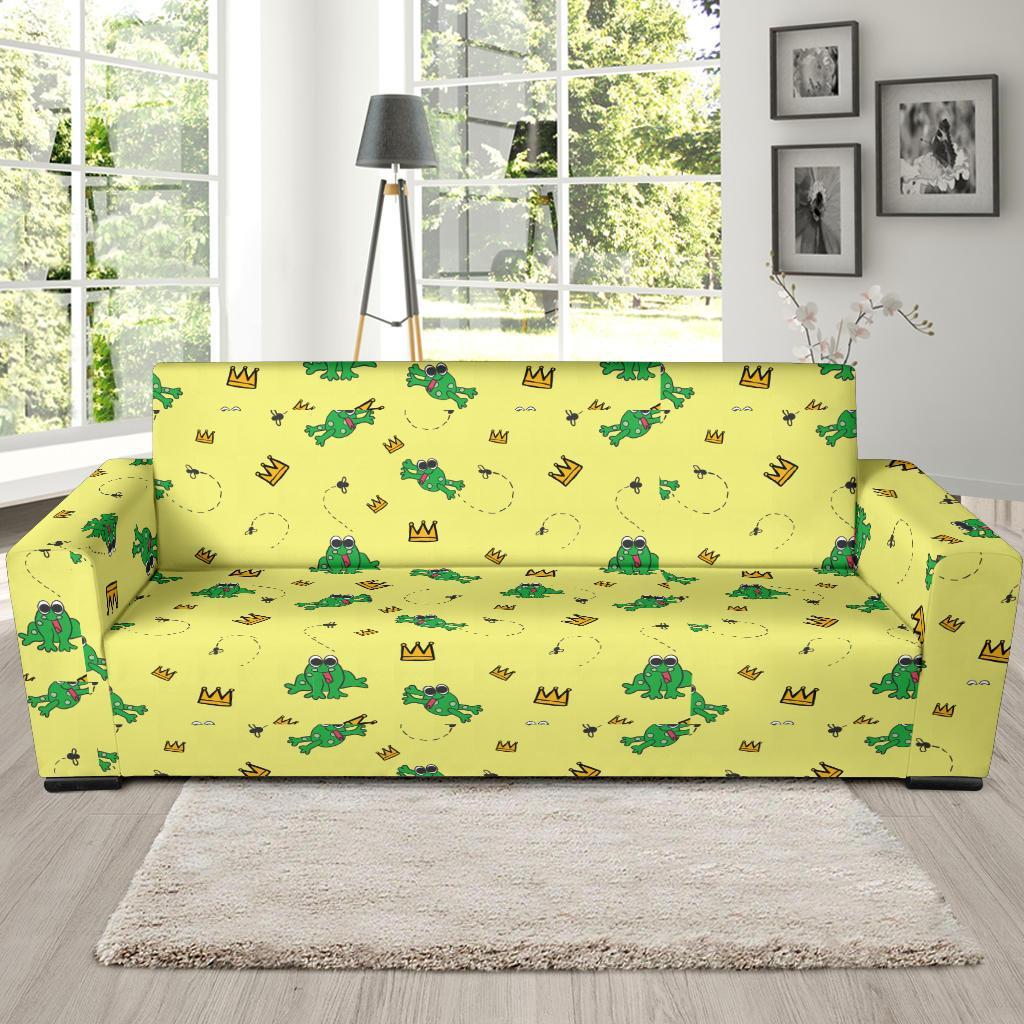 Crown Prince Frog Pattern Print Sofa Covers-grizzshop