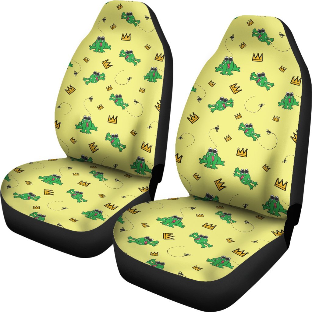 Crown Prince Frog Pattern Print Universal Fit Car Seat Cover-grizzshop