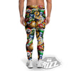 Crumpled Cans And Caps Print Pattern Men's Leggings-grizzshop