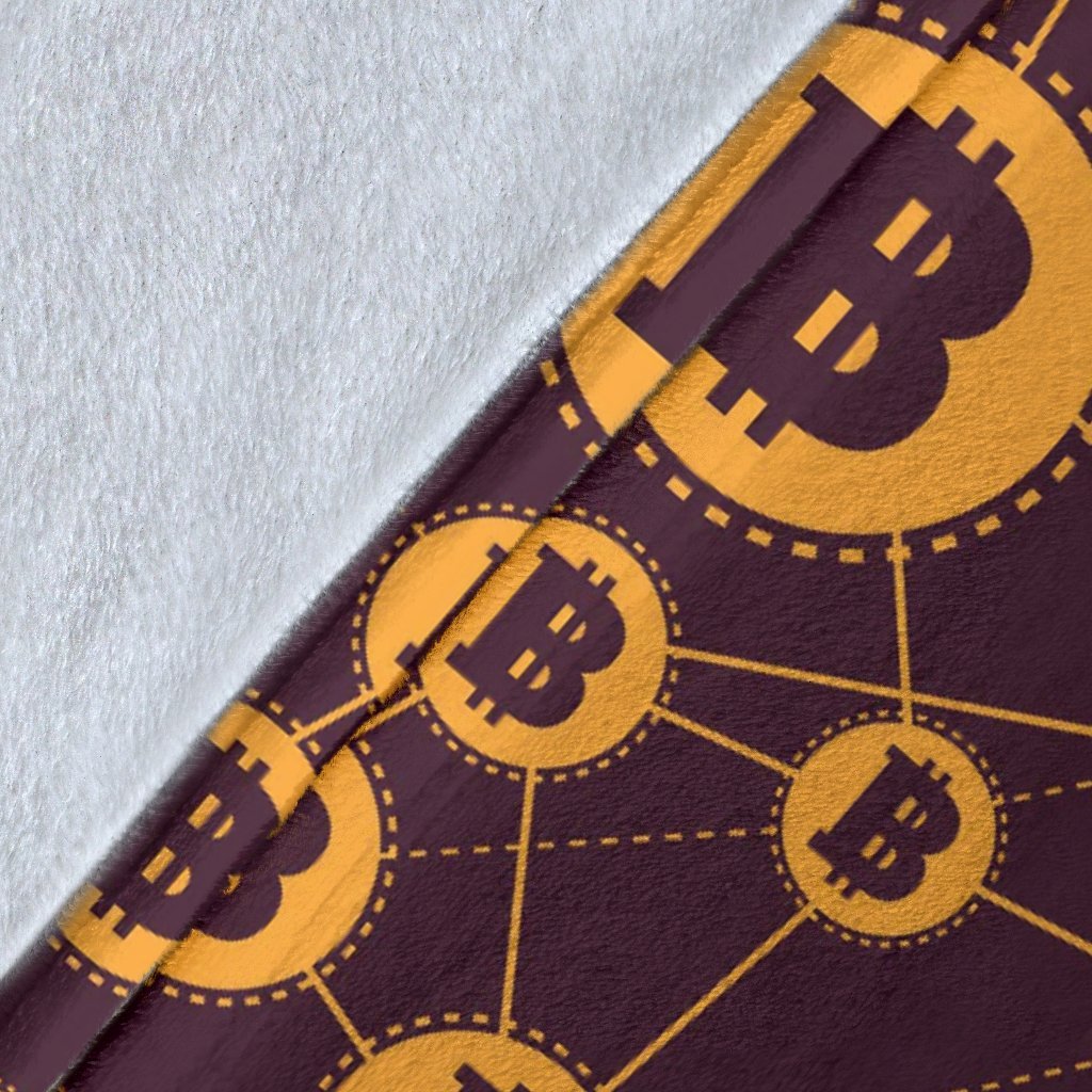 Cryptocurrency Bitcoin Pattern Print Blanket-grizzshop