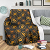 Cryptocurrency Bitcoin Print Pattern Blanket-grizzshop