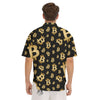 Cryptocurrency Bitcoin Print Pattern Men's Short Sleeve Shirts-grizzshop