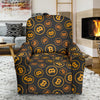 Cryptocurrency Bitcoin Print Pattern Recliner Cover-grizzshop