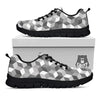 Cube Geometric Shape White Print Pattern Black Sneaker-grizzshop