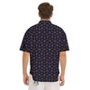 Cube Shape Black Geometric Print Pattern Men's Short Sleeve Shirts-grizzshop