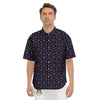 Cube Shape Black Geometric Print Pattern Men's Short Sleeve Shirts-grizzshop