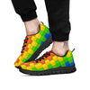 Cubes Rainbow Print Pattern Black Sneaker-grizzshop