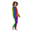 Cubes Rainbow Print Pattern Women's Pajamas-grizzshop