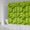 Cucumber Pickle Pattern Print Bathroom Shower Curtain-grizzshop