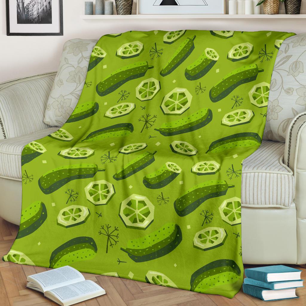 Cucumber Pickle Pattern Print Blanket-grizzshop