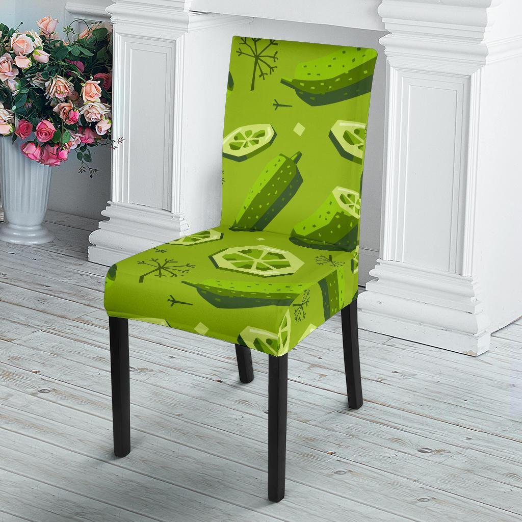 Cucumber Pickle Pattern Print Chair Cover-grizzshop