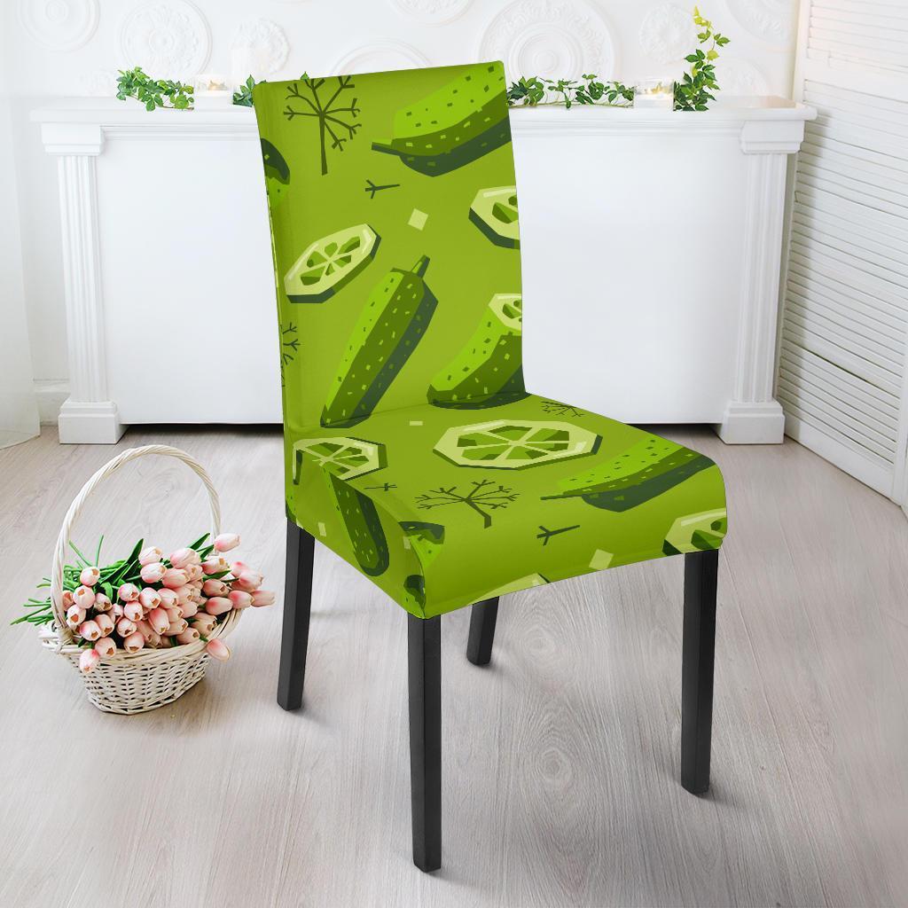 Cucumber Pickle Pattern Print Chair Cover-grizzshop