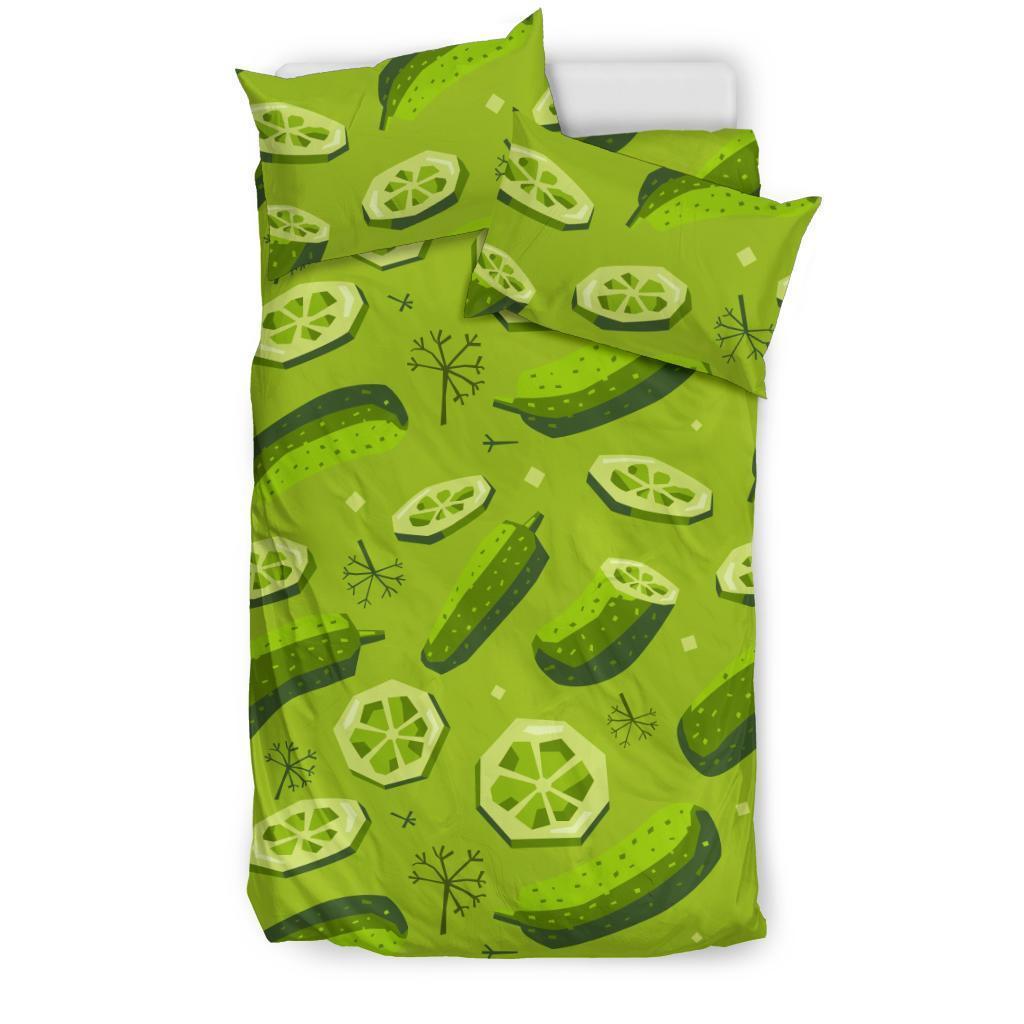 Cucumber Pickle Pattern Print Duvet Cover Bedding Set-grizzshop