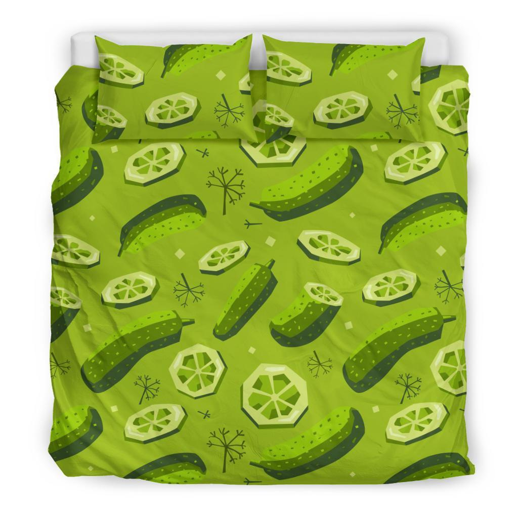 Cucumber Pickle Pattern Print Duvet Cover Bedding Set-grizzshop