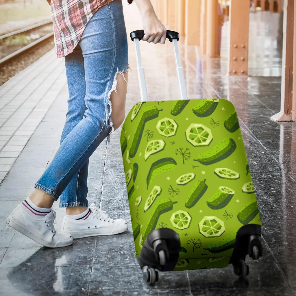 Cucumber Pickle Pattern Print Luggage Cover Protector-grizzshop