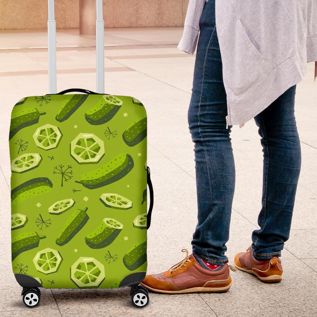 Cucumber Pickle Pattern Print Luggage Cover Protector-grizzshop