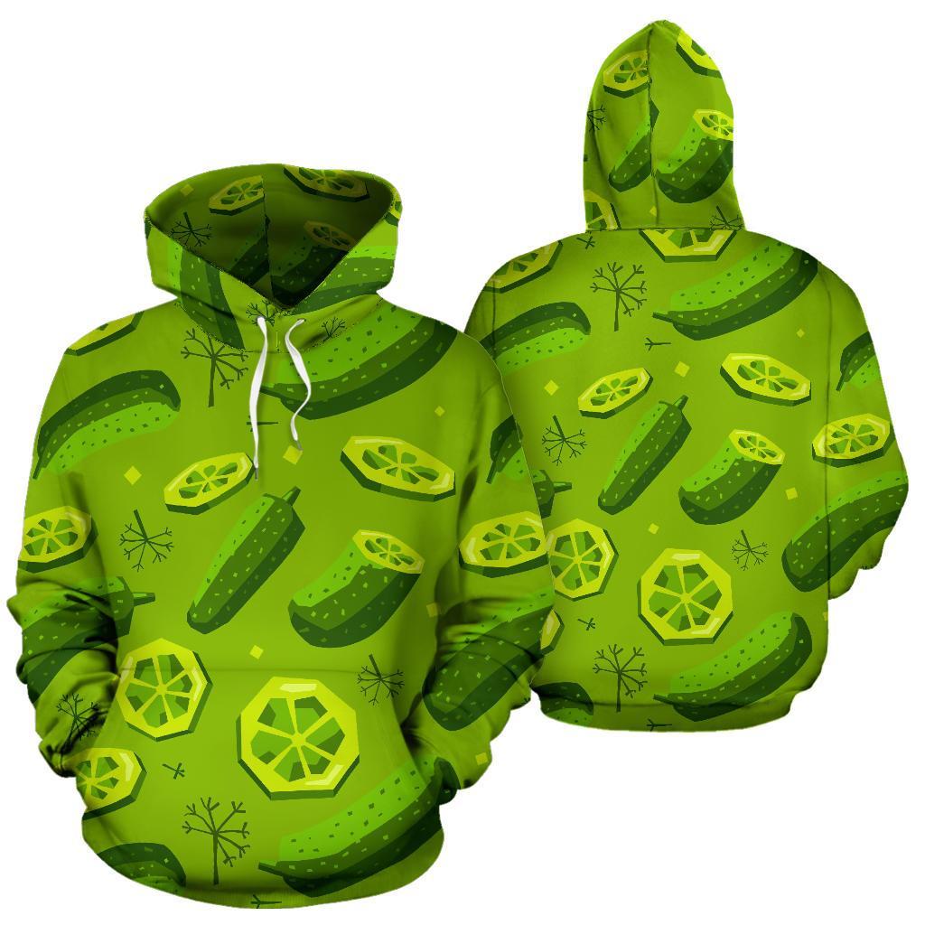 Cucumber Pickle Pattern Print Men Women Pullover Hoodie-grizzshop