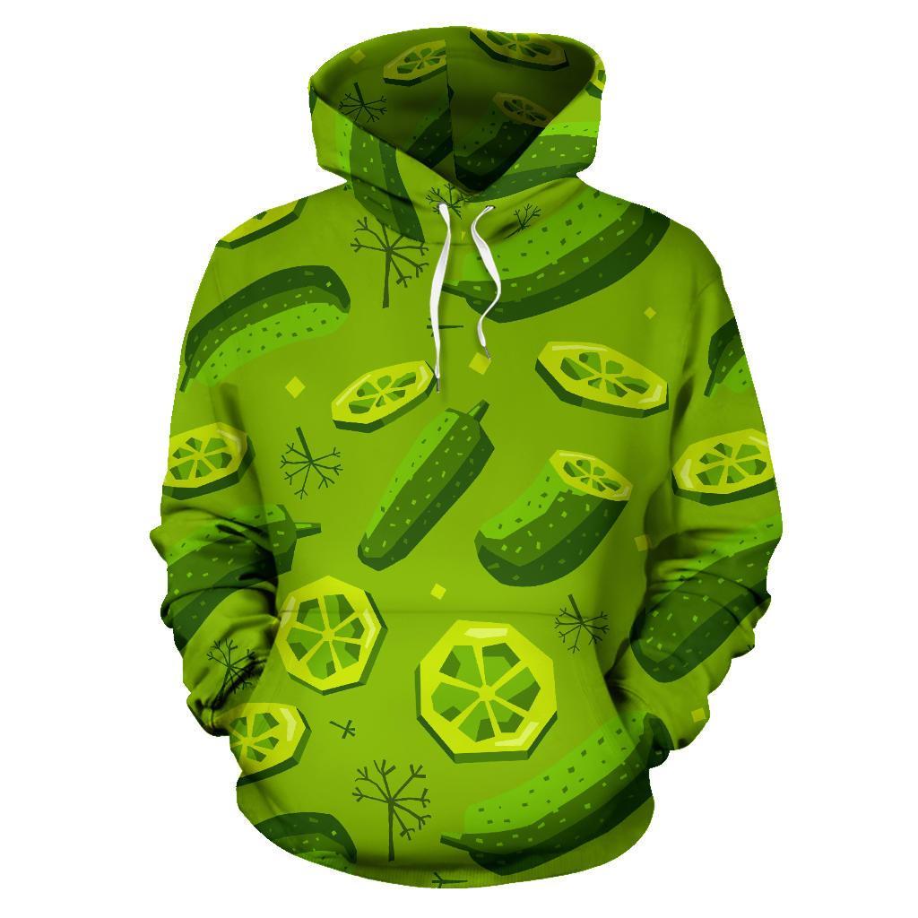 Cucumber Pickle Pattern Print Men Women Pullover Hoodie-grizzshop