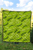 Cucumber Pickle Pattern Print Quilt-grizzshop