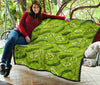 Cucumber Pickle Pattern Print Quilt-grizzshop