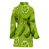 Cucumber Pickle Pattern Print Women Long Robe-grizzshop