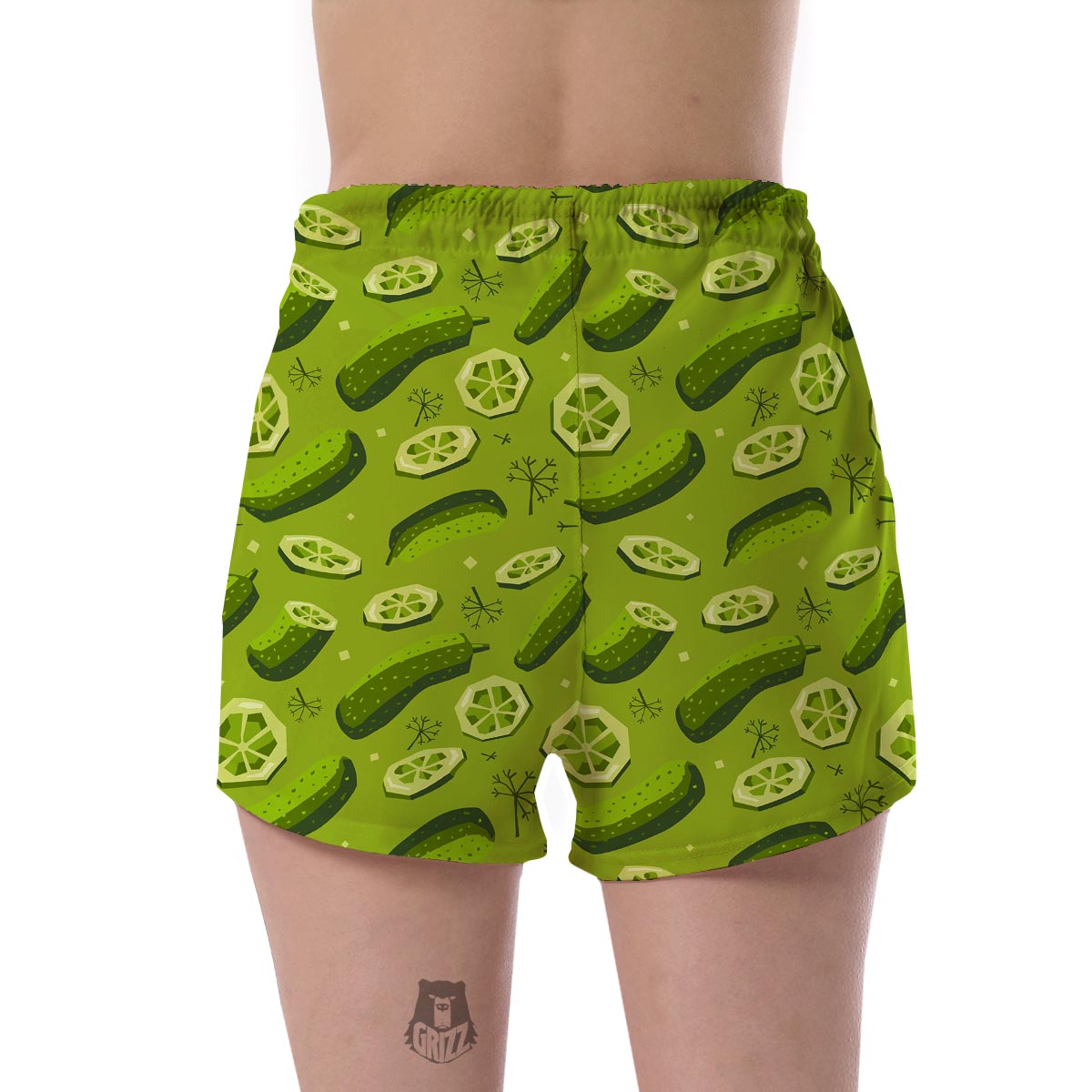 Cucumber Pickle Pattern Print Women's Shorts-grizzshop