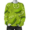 Cucumber Pickle Pattern Print Women's Sweatshirt-grizzshop