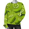 Cucumber Pickle Pattern Print Women's Sweatshirt-grizzshop