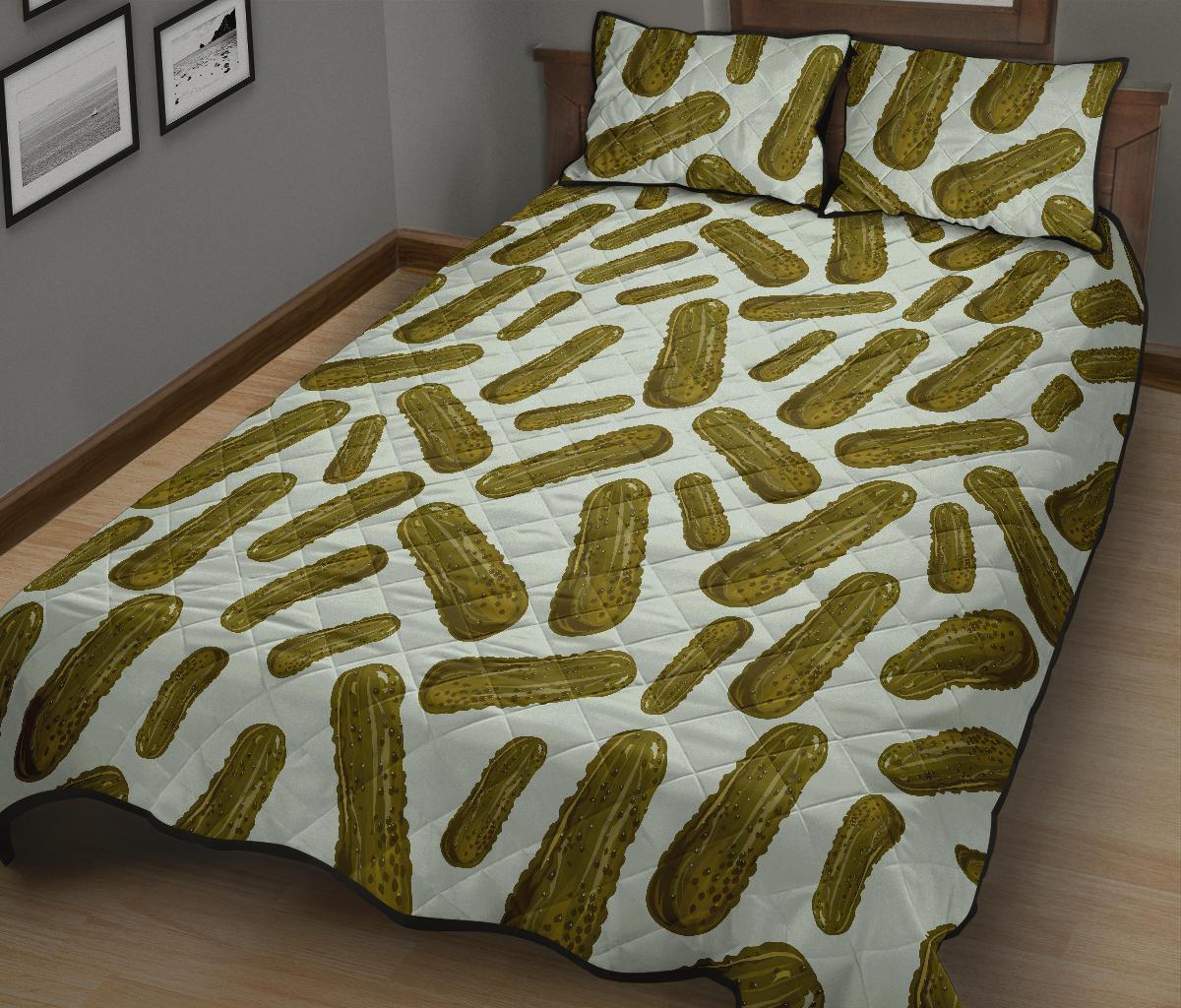 Cucumber Pickle Print Pattern Bed Set Quilt-grizzshop