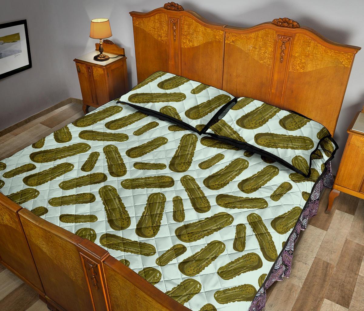 Cucumber Pickle Print Pattern Bed Set Quilt-grizzshop