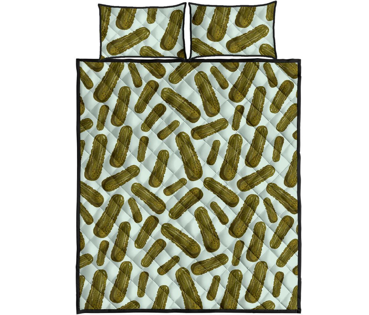 Cucumber Pickle Print Pattern Bed Set Quilt-grizzshop