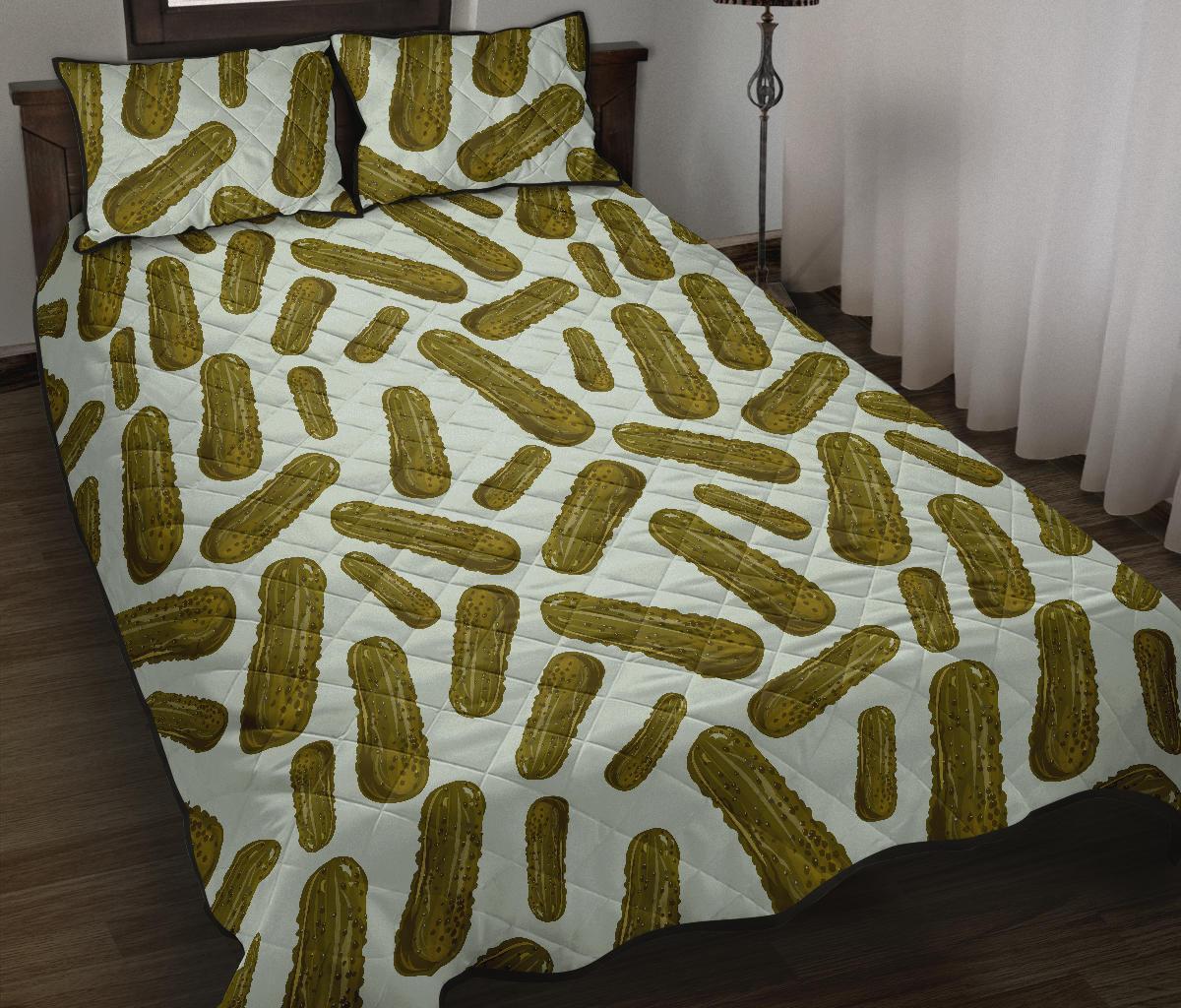 Cucumber Pickle Print Pattern Bed Set Quilt-grizzshop