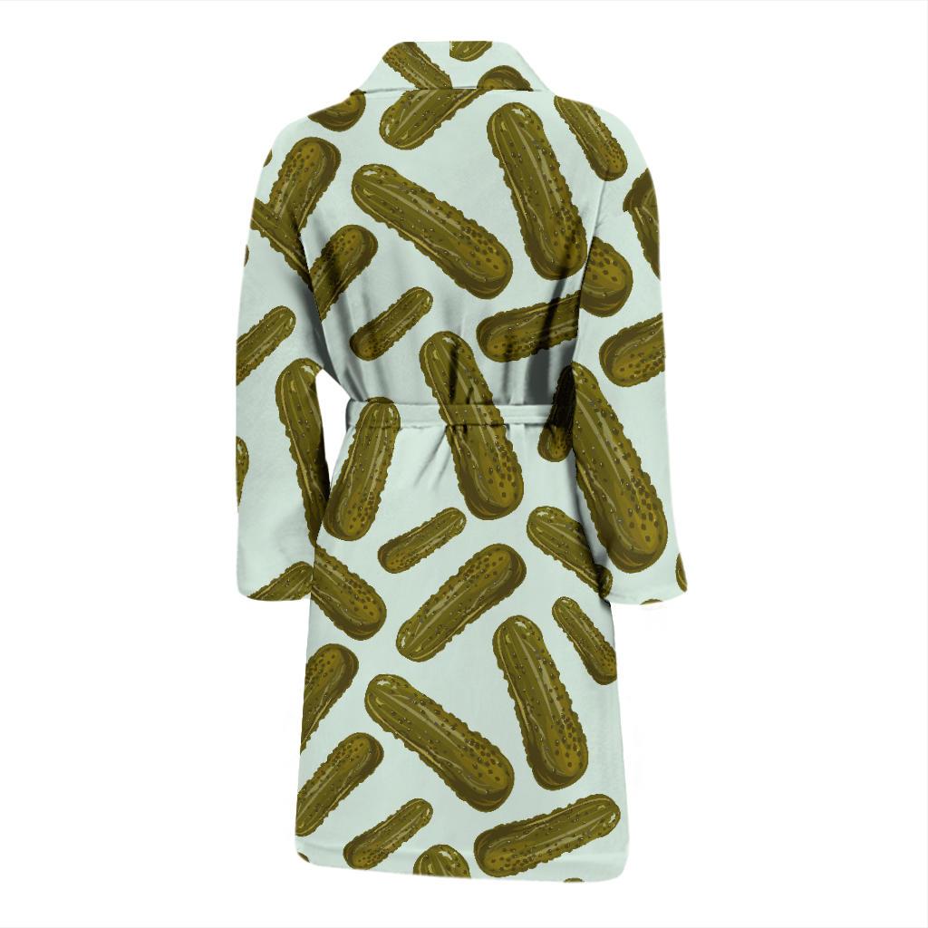 Cucumber Pickle Print Pattern Men Long Robe-grizzshop