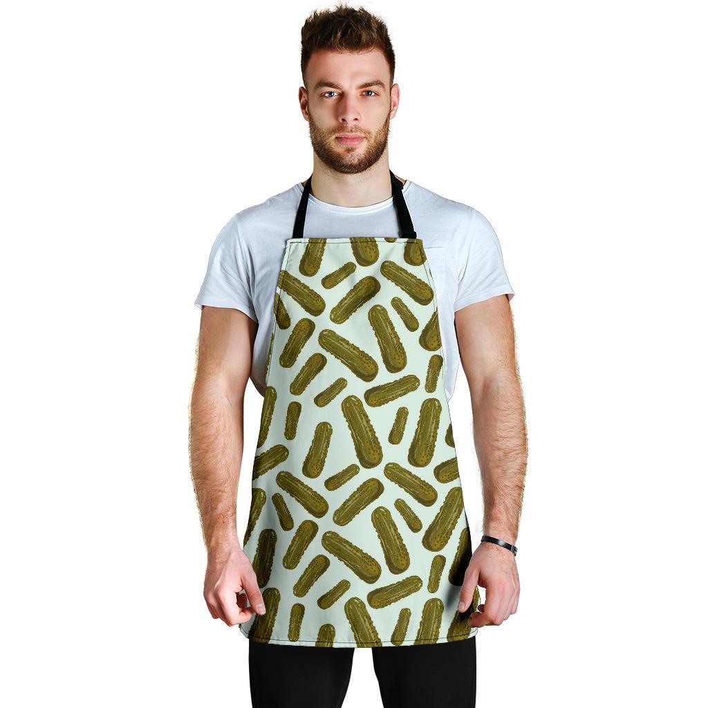 Cucumber Pickle Print Pattern Men's Apron-grizzshop