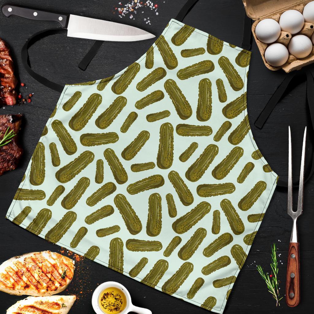 Cucumber Pickle Print Pattern Men's Apron-grizzshop