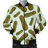 Cucumber Pickle Print Pattern Men's Bomber Jacket-grizzshop