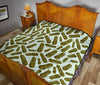 Cucumber Pickle Print Pattern Quilt-grizzshop