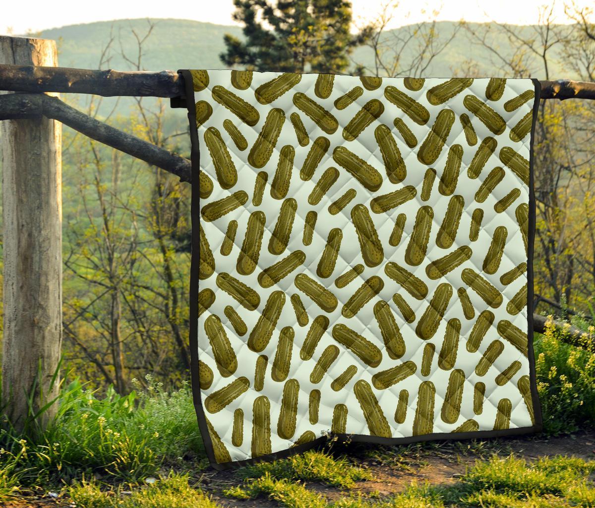 Cucumber Pickle Print Pattern Quilt-grizzshop