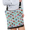 Cupcake Blue Pattern Print Crossbody Bags-grizzshop