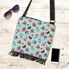 Cupcake Blue Pattern Print Crossbody Bags-grizzshop